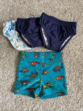 2T Reusable Swim Underwear/Trunks Bundle - PRIMARY, Hanna Andersson, Charlie Ba